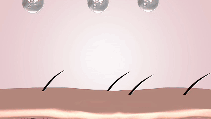 Aparthy hair growth roll-on in use