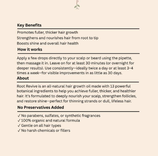Organic Hair Growth Oil